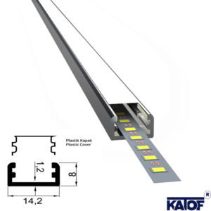 14X8mm Led Kanal Profili 3Mt. - Görsel 3