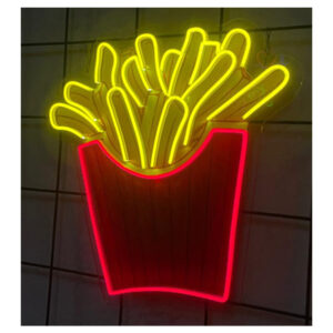 Patates Kızartması Figürlü Neon Led Tabela