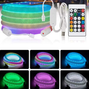 5 Volt T15D 360Derece Dekoratif RGB Pixel Neon Led Seti - Görsel 3