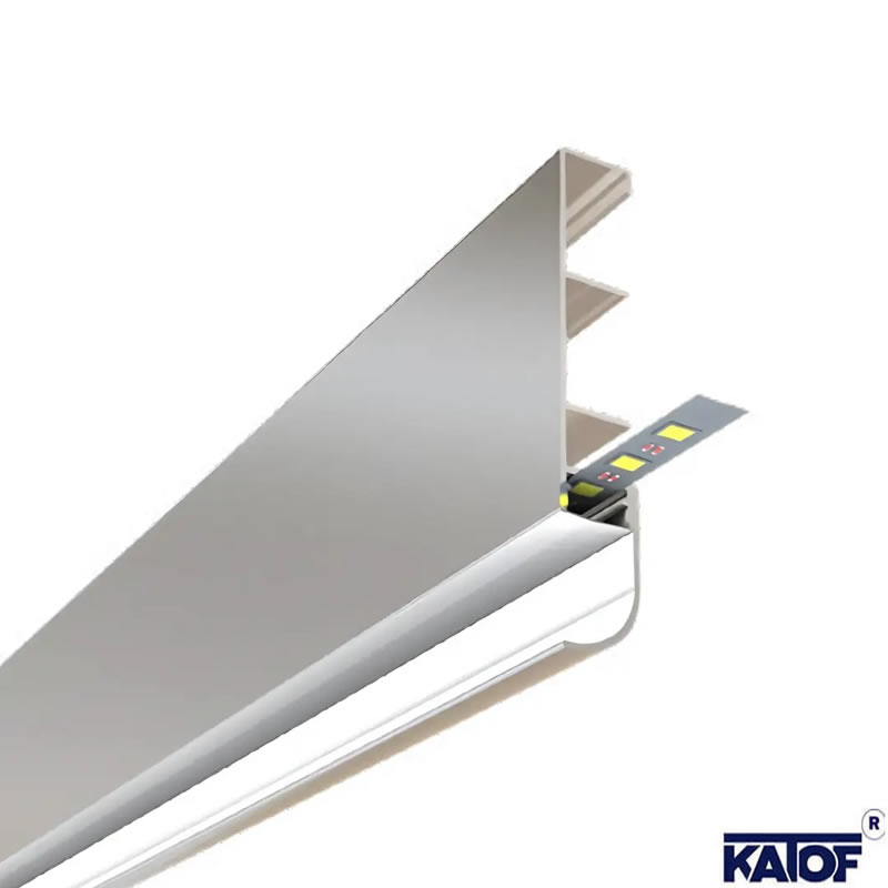 90mm 3mt. Altı Ledli Oval Süpürgelik Profili