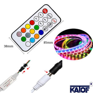 RGB Pixel Led 21Tuşlu Rf Kumandalı Kontrol Modülü - Görsel 4