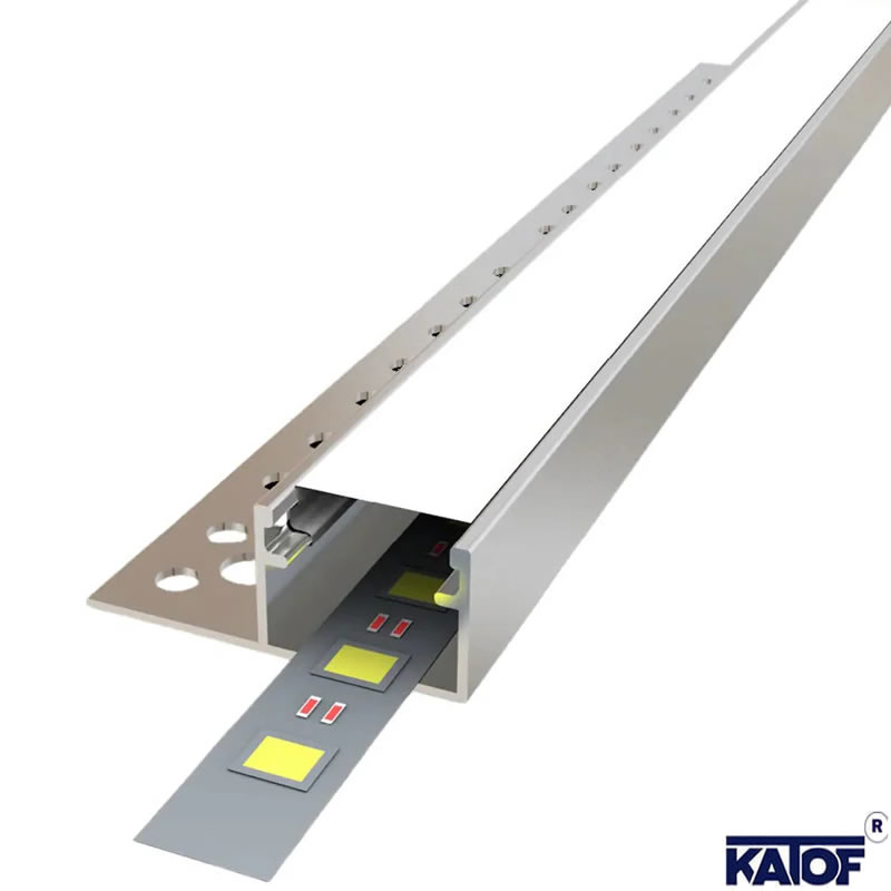 14.8mm 3mt Tek Kanatlı Ters Trimless LED Profili