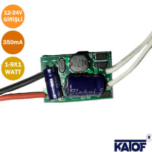 12-24V 1-9x1 Watt 320mA Powerled Sürücü