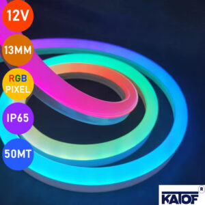 12Volt  13mm RGB Piksel Magic Neon Led Premium Silikon