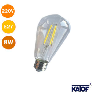 220V E27 Duylu Rustik Flament Led Ampul - Görsel 3