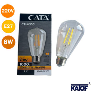 220V E27 Duylu Rustik Flament Led Ampul