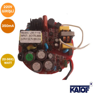 220V 22-36x1Watt 350mA Led Driver