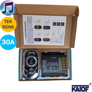 30A Tek Renk Led Müziğe Duyarlı Dokunmatik Kumandalı Dimmer