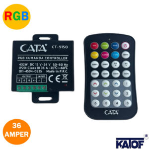 36Amper 12Volt Kumandalı 28 Tuşlu RGB Led Dimmer