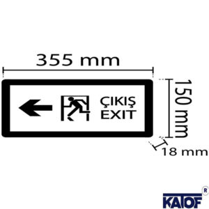 3Watt Sağ-Sol Çift Yönlü Şarjlı Exit Acil Çıkış Led Armatürü - Görsel 3