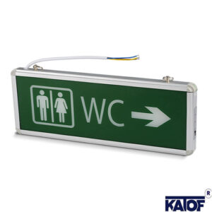 3Watt Sağ-Sol Çift Yönlü Şarjlı WC Ledli Yön Levhası