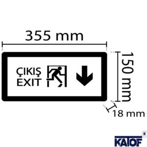 3Watt Şarjlı Çift Yönlü Çıkış - Exit Ledli Armatür Yön Levhası - Görsel 3