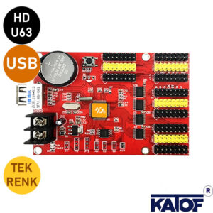 HD-U63 USB Destekli Tek Renk Led Kayan Yazı Kontrol Kartı