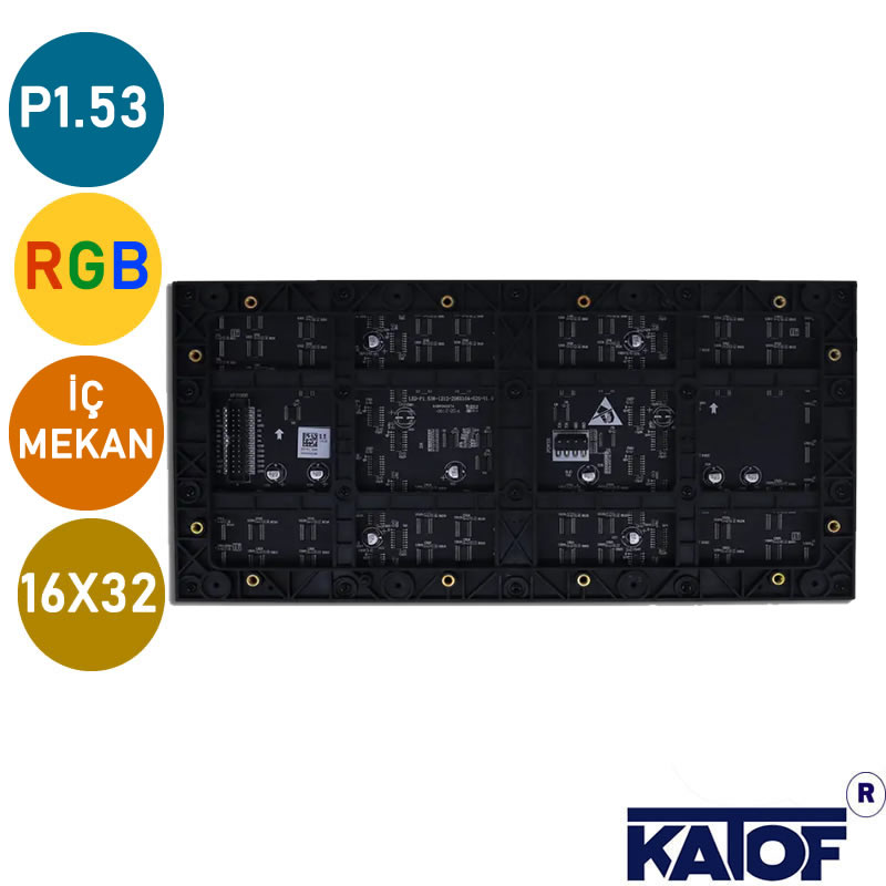 P1.53 RGB İç Mekan HD Led Ekran Paneli 16x32cm | Karaköy Led Shop