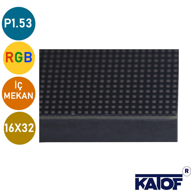 P1.53 RGB İç Mekan HD Led Ekran Paneli 16x32cm | Karaköy Led Shop