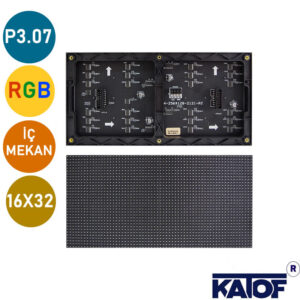 P3.07 RGB İç Mekan Smd Led Ekran Paneli 16x32cm