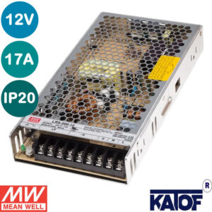 MeanWell 12V 17A IP20 204W Güç Kaynağı LRS-200-12