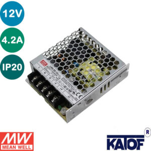 MeanWell 12V 4.2A IP20 50W Güç Kaynağı LRS-50-12