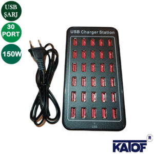 30' lu USB Hızlı Şarj İstasyonu 150W