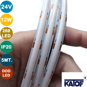 24Volt 12W 288Ledli IP20 8MM DOB Şerit Led 3000K - Görsel 3