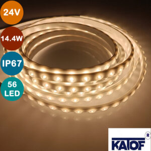 24Volt 14.4W 56Ledli IP67 Gün Işığı Wallwasher Şerit Led - Görsel 4