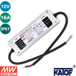 MeanWell 12V 16A IP67 Led Sürücü XLG-200-12-A
