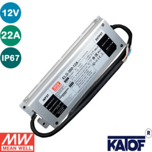 MeanWell 12V 22A IP67 Led Sürücü ELG-300-12A