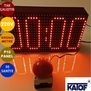 P10 Led Panel 30 Saniyelik Kronometre Bas Çalıştır Butonlu - Görsel 1