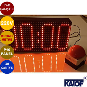 P10 Led Panel 30 Saniyelik Kronometre Bas Çalıştır Butonlu - Görsel 3
