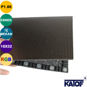 P1.86 Esnek RGB İç Mekan HD Led Ekran Paneli 16x32cm - Görsel 3