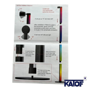 Spot Lambalı Kumandalı Bluetooth'lu RGB + Gün Işığı Lambader - Görsel 5