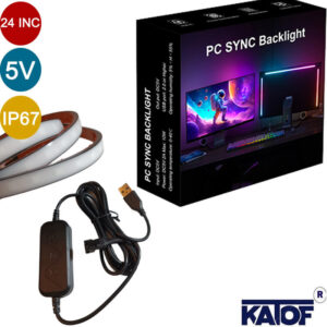 24 inç Monitör arkası Ambilight 5V IP67 RGB Pixel Led Seti - Görsel 3