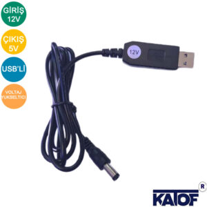 Usb Girişli Voltaj Yükseltici ara Kablo Giriş : 5Volt Çıkış : 12Volt - Görsel 4