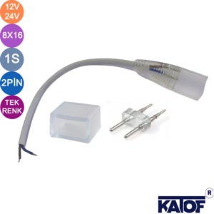 12-24V 8X16mm 1S Tek Renk Neon Led Birleştirme Aparatı