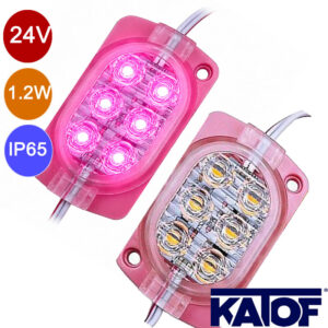 24Volt 1,2Watt Sabit Modül Led Pembe