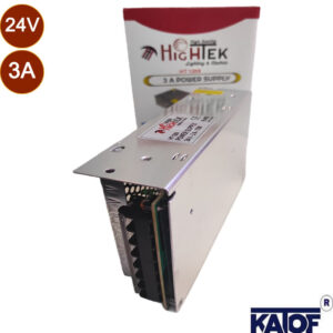 24Volt 3Amper 75W IP20 Kalın Kasa Metal Adaptör - Görsel 3