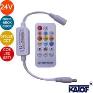 24Volt 576Ledli 3 Renk CCT RF Kumandalı Adaptörlü Led Seti - Görsel 3