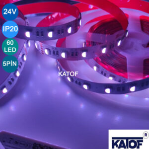 24V RGBW Şerit Led 5050smd 60ledli IP20 12mm - Görsel 6