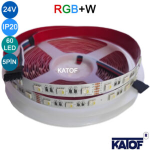 24V RGBW Şerit Led 5050smd 60ledli IP20 12mm - Görsel 3