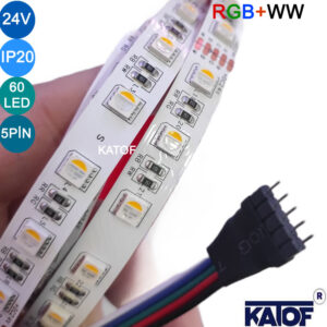 24V RGBWW Şerit Led 5050smd 60ledli IP20 12mm