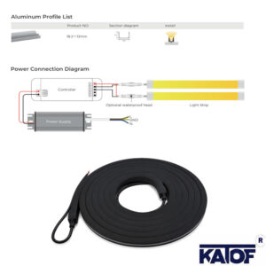 24V 16x16mm Gün Işığı Siyah Zemin Neon Flex IP67 - Görsel 6