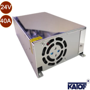 24Volt 40Amper 960W IP20 Kalın Kasa Metal Adaptör - Görsel 3