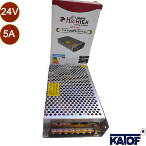 24Volt 5Amper 120W IP20 Kalın Kasa Metal Adaptör - Görsel 3