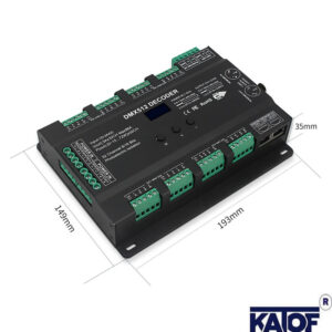 32 Kanal DMX512/RDM Decoder RGBW LED Kontrol Cihazı 12-24V 96A Profesyonel Dimmer - Görsel 4