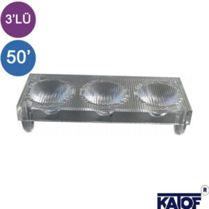 3'lü 50Derece Tırtıklı Şeffaf Grup Lens