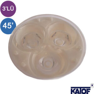 3'lü 45Derece 50mm Şeffaf Beyaz Grup Lens