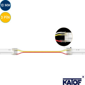 10mm 3pin Çift Taraflı Smd Cob Led Birleştirme Kablosu - Görsel 3