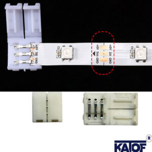 3 pin 10 mm Pixel Şerit Led lehimsiz birleştirme aparatı (10 Adet) - Görsel 3