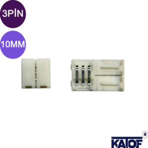 3 pin 10 mm Pixel Şerit Led lehimsiz birleştirme aparatı (10 Adet)