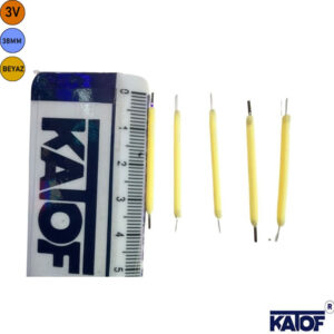 3V 38 mm Beyaz Cob Filament LED – Sert Çubuk - Görsel 3